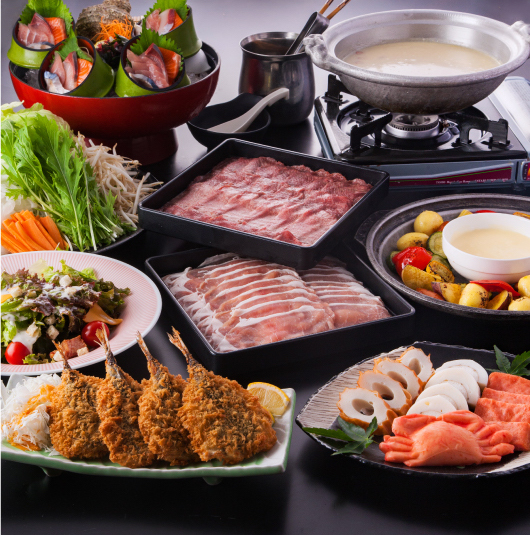 豚ロース&牛タンしゃぶしゃぶコース