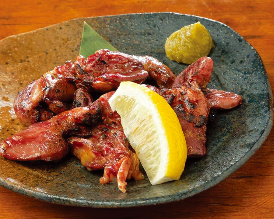 鶏ハツ炭火焼き