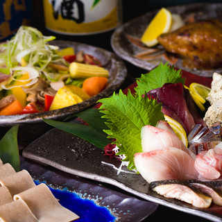 【奥出雲の幸コース　5000円】お料理9品＋飲み放題2ｈ付き！生ビール、島根の地酒三種類入り！忘年会11.12月