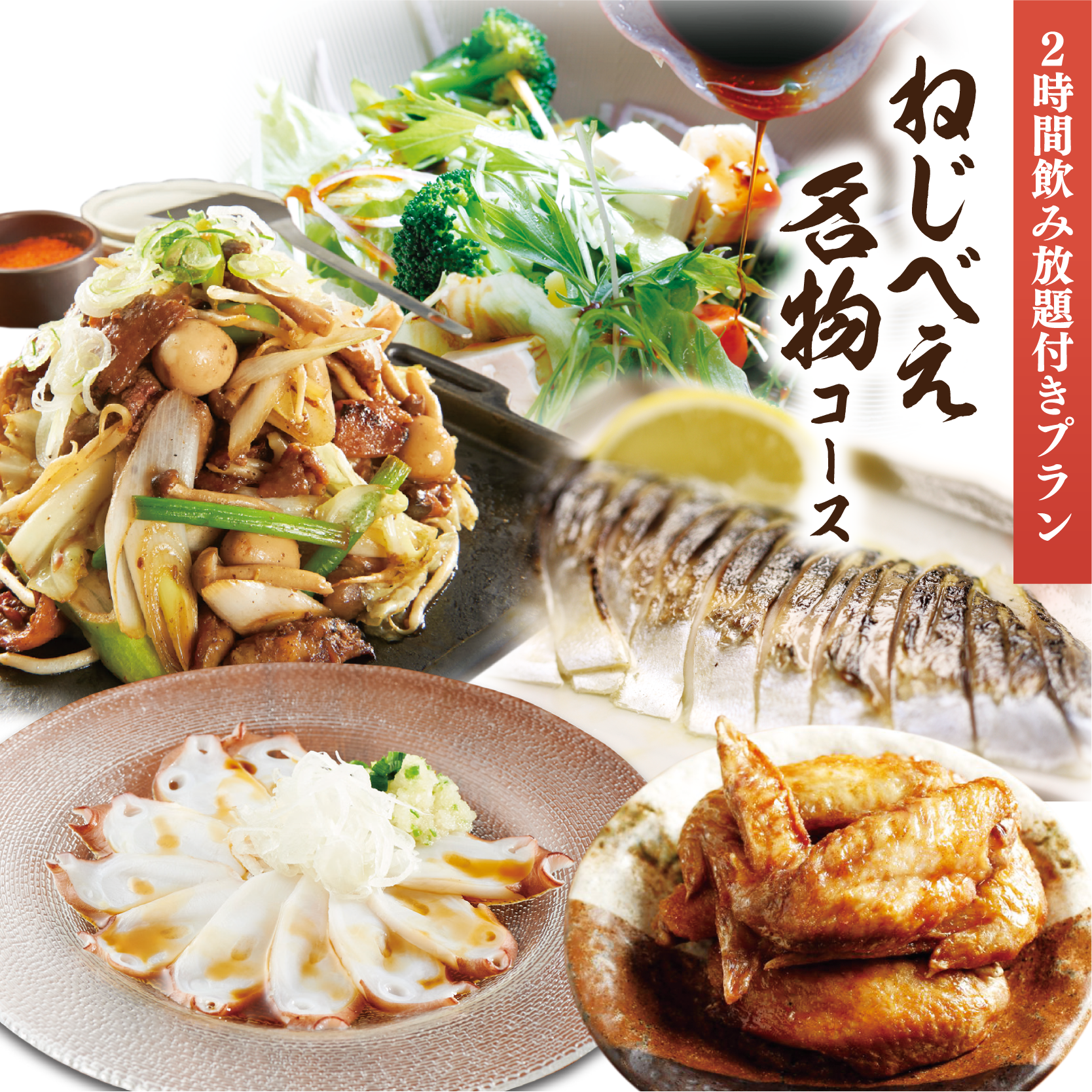 ◆一番人気！飛騨高山コース◆【2時間飲み放題付】＜全8品＞／生ビール付き