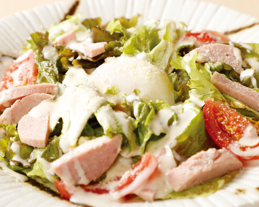 明宝ハムのシーザーサラダ